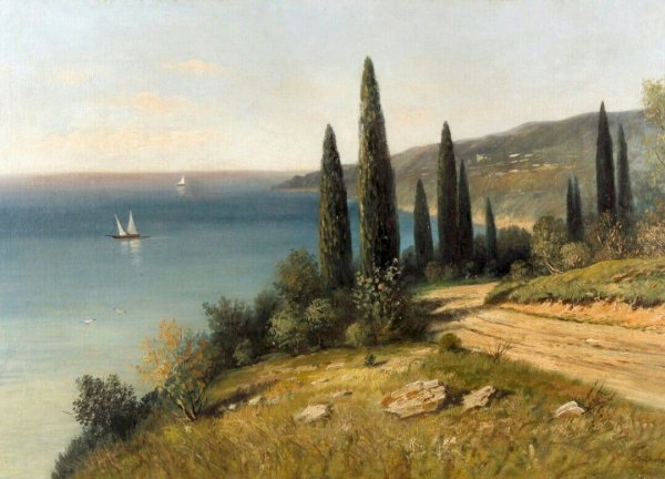 («Кипарисы в Крыму», 1938