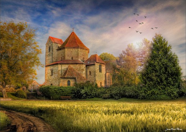 Пейзаж со зданием