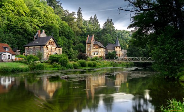 Фахверк Швейцария горы озеро лес