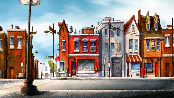 Мультяшная улица