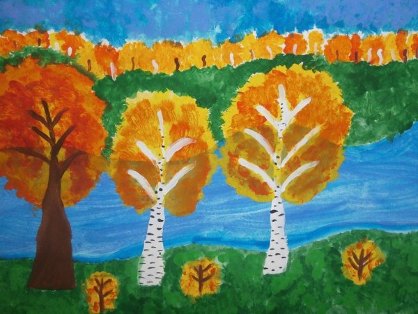 Рисование на тему осень