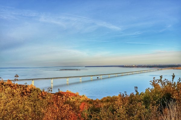 Мосты Ульяновска живопись