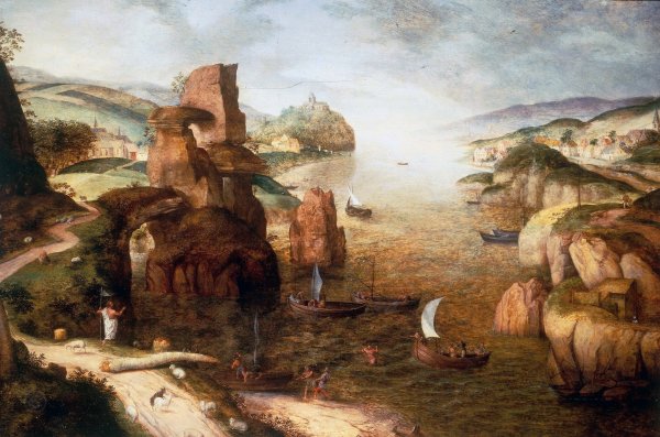 Питер брейгель младший зимний пейзаж с конькобежцами