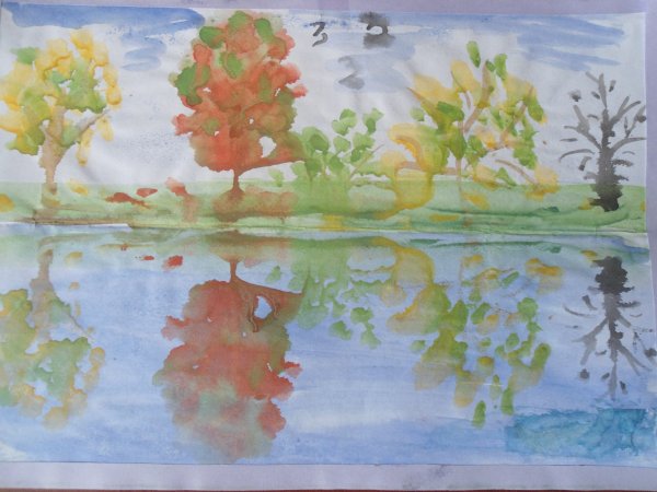 Монотипия Пейзажная