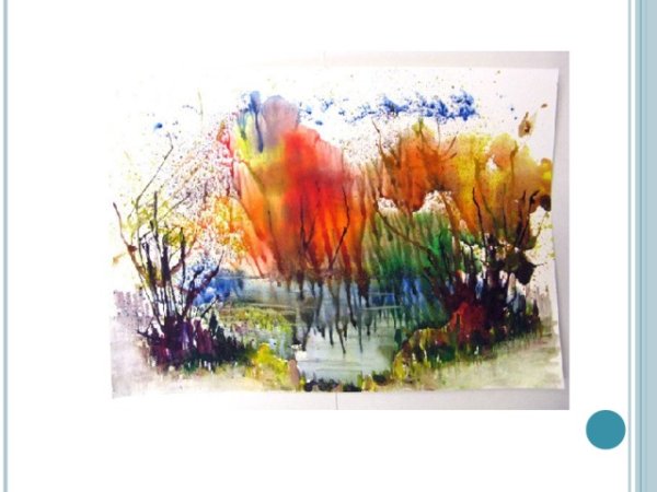 Рисование отражение в воде