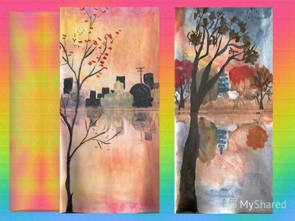 Рисование по сырому для детей