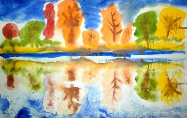 Монотипия Пейзажная техника