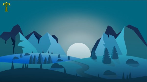 Flat пейзаж Inkscape