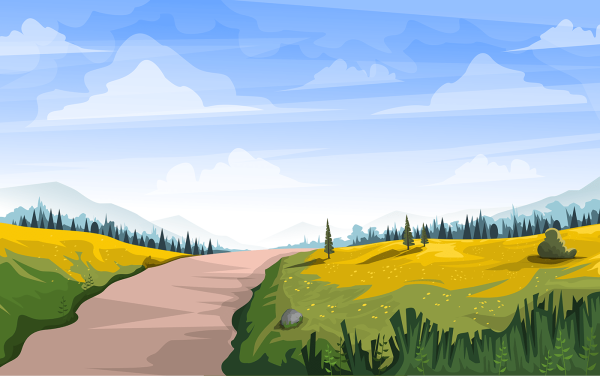 Арктический пейзаж мультяшный