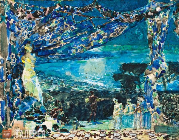 М А Врубель демон сидящий