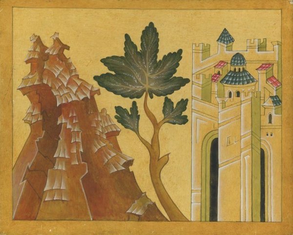 Иконописные прориси горки деревья