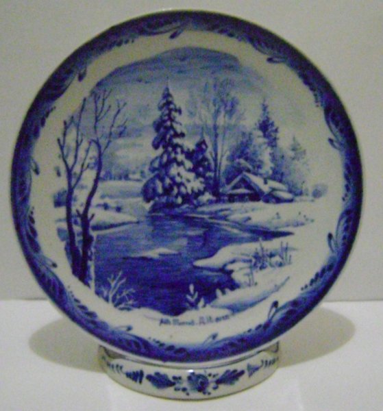 Пейзаж в стиле Гжель