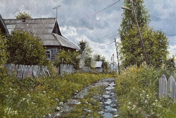 Дождь в деревне