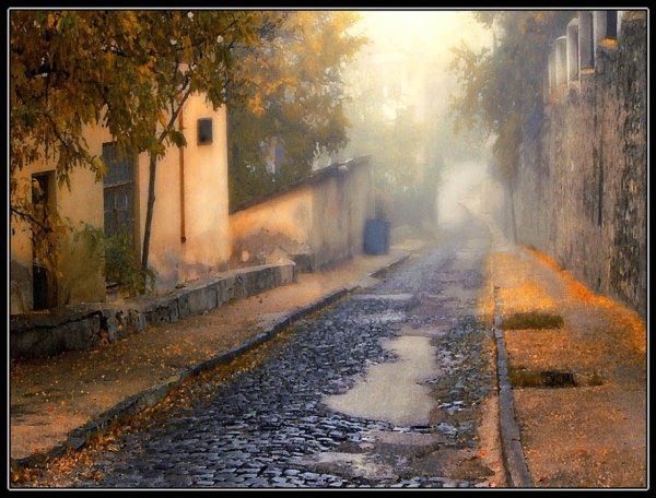 Солнце после грозы в деревне