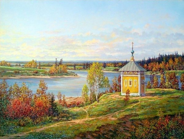 Церковь Кенозерье картина