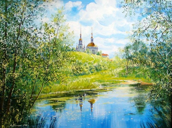 Левитан картины Церковь