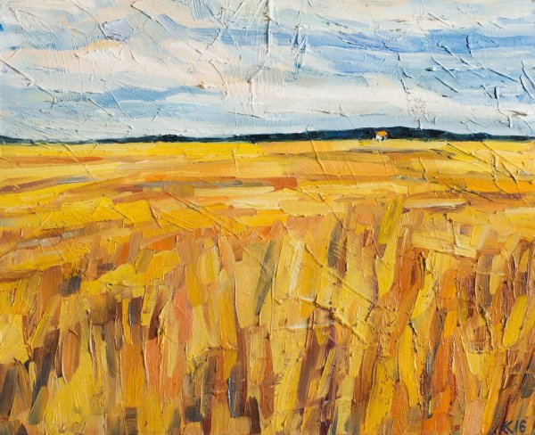 Степь мастихином