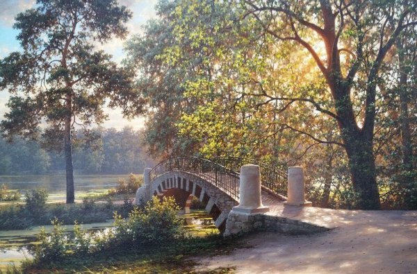 Т. Руссо. "Пейзаж с мостиком"