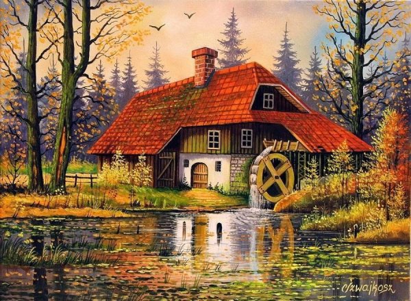 Друскининкай лес избушка осенью