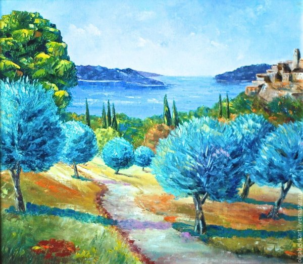 Оливковое дерево живопись