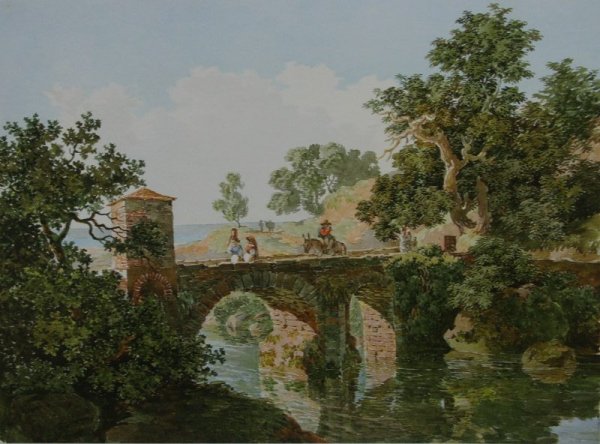 Фёдор Матвеев «пейзаж с водопадом» (1810-е годы)