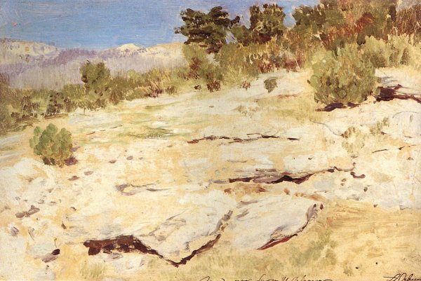 Левитан и.и. в крымских горах (1886)