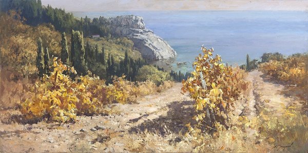 Батурин Виктор Павлович "Крымский пейзаж"Алупка