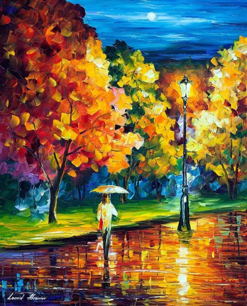 Леонид Афремов картины осень