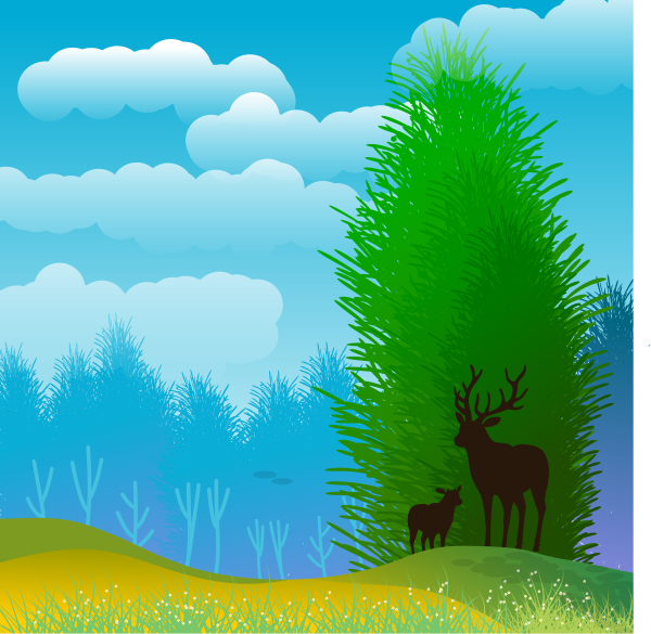 Пейзажи в инкскейп