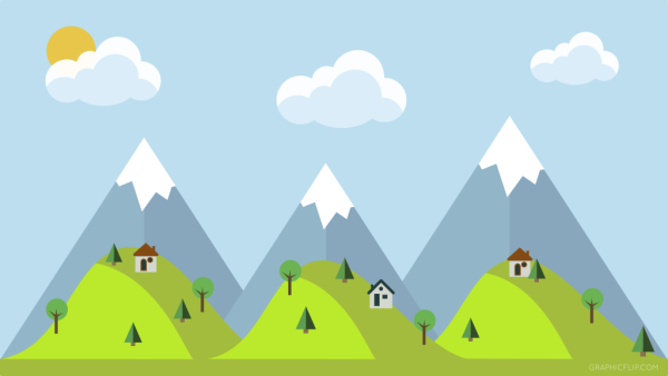 Иллюстрация горы для детей