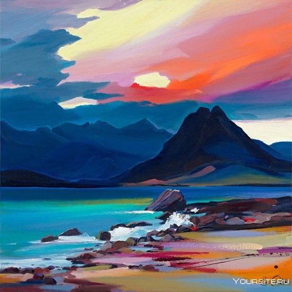 Пейзаж акрилом