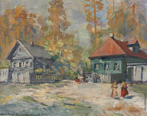 Картина Коровина осень аллея в Жуковке