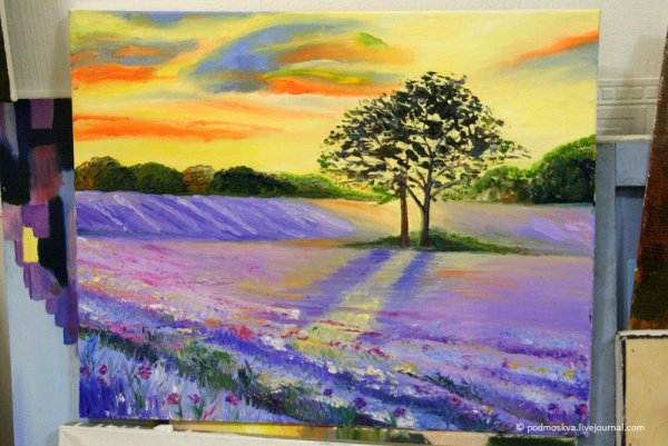 Пейзаж акрилом на холсте