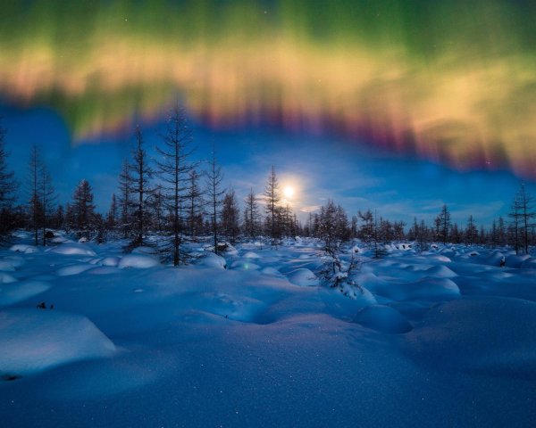 Териберка зима Северное сияние