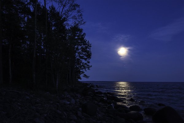 Лунная дорожка на море