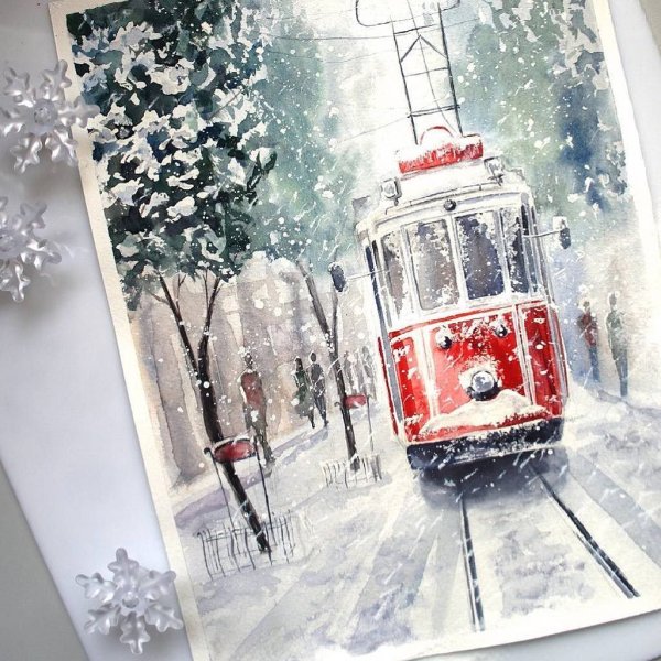 Трамвай гуашью