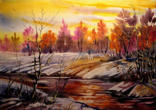 Художник Леонид Афремов живопись мастихином