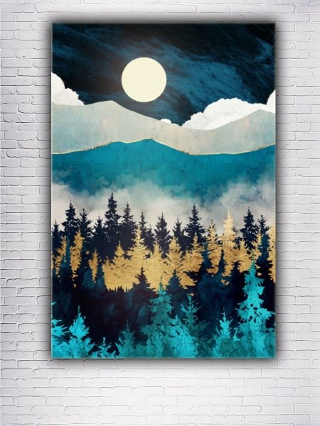 Горы акрилом на холсте