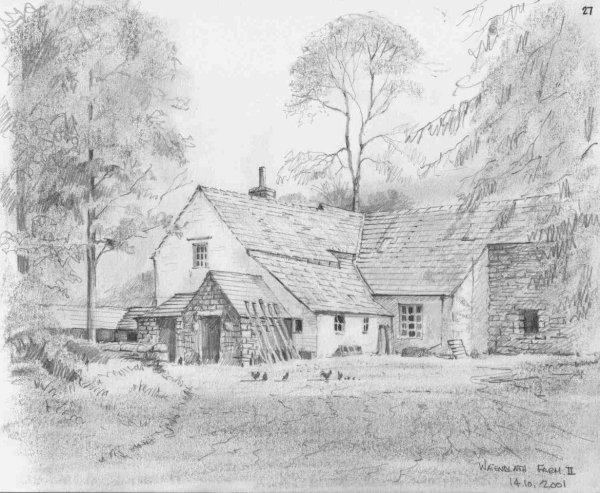 Пейзаж графитным карандашом