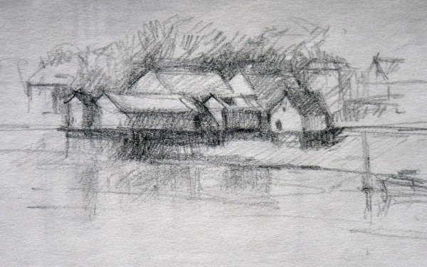 Пейзаж грифелем