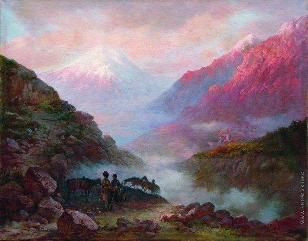 Павел Ковалевский художник горы Горная река