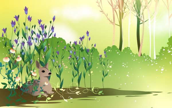 Весенний фон мультяшный