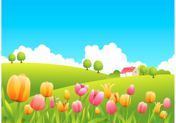 Весенняя Поляна мультяшная