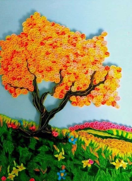 Дерево в технике торцевание