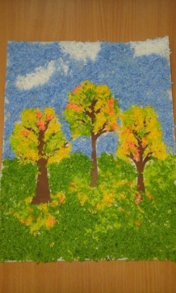 Поделка гармошка осенний лес