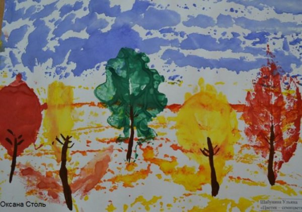 Рисование в старшей группе осень