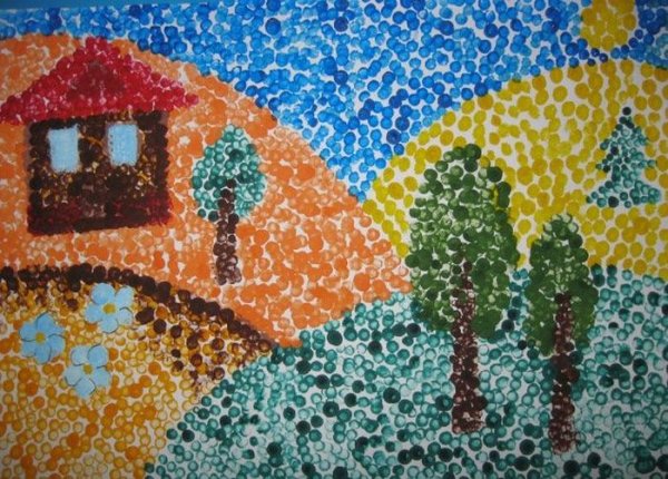 Рисование цветными восковыми мелками