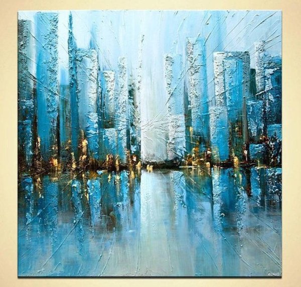 Пейзаж мастихином акрилом