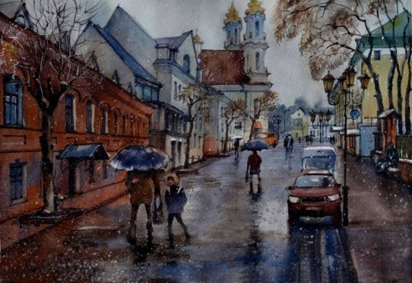 Осенний пейзаж с водой