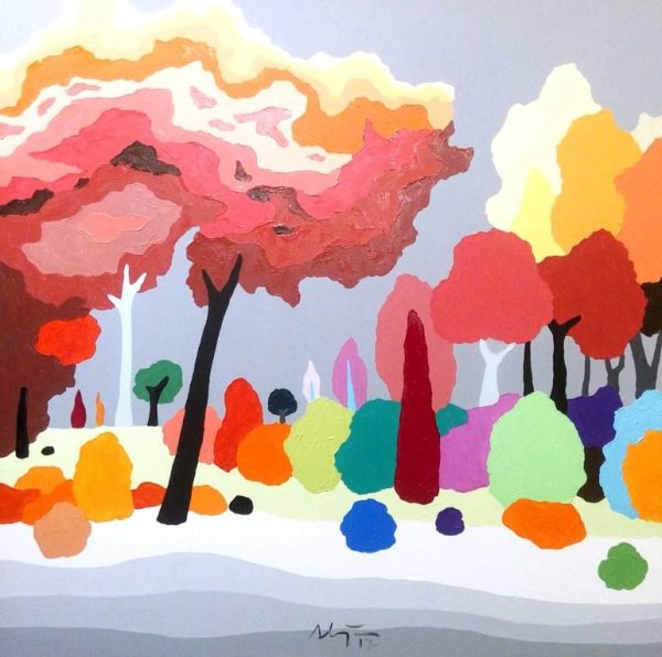 Облака пейзаж поп арт